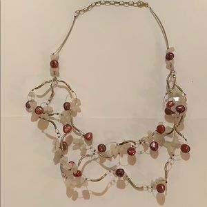 Pearl and precious stone necklace from Italy